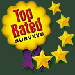 top rated surveys 5 stars badge